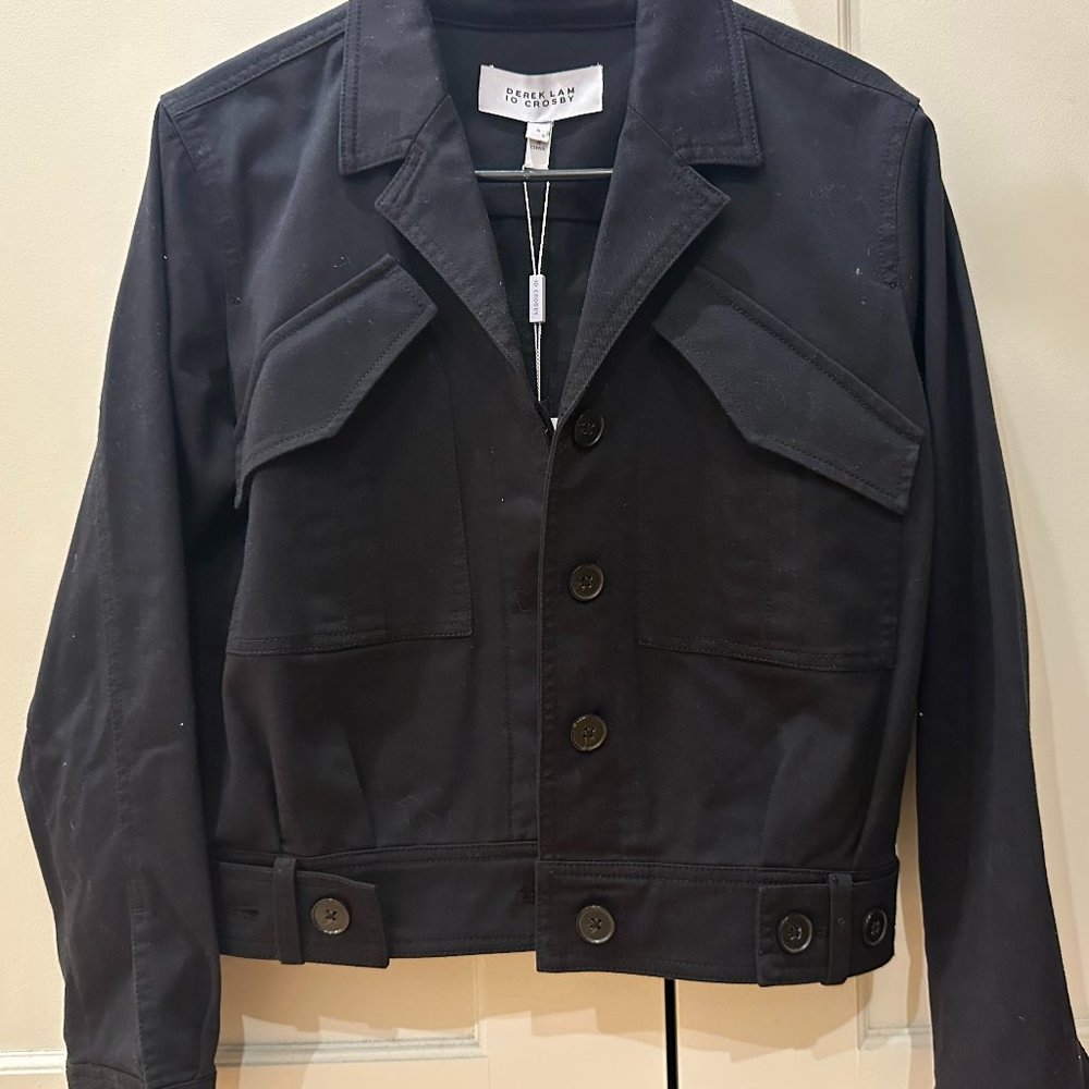 NWT Derek Lam 10 Crosby Spring Jacket, Black, Size 0